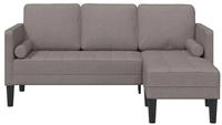 vidaXL Sofa Set mit Kissen Taupe Polyester