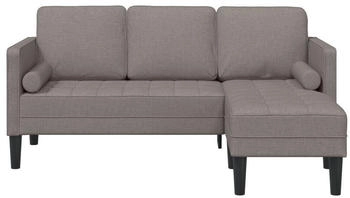 vidaXL 3-Sitzer Sofa L-Form Taupe 160 cm Stoff (42001918)
