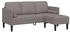 vidaXL 3-Sitzer Sofa L-Form Taupe 160 cm Stoff (42001918)
