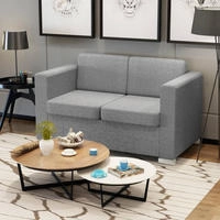 Vidaxl - Sofa 2-sitzer Stoff Hellgrau 426804