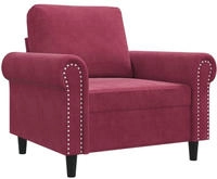 vidaXL Sessel Weinrot 60 cm Samt