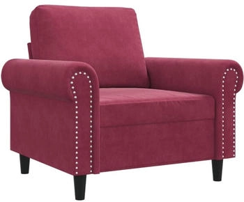 vidaXL Sessel Weinrot 60 cm Samt