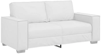 vidaXL Sofa 2-Sitzer Weiß 140 cm Kunstleder (4105057)