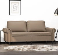 vidaXL 2-Sitzer-Sofa Cappuccino 140 cm Kunstleder