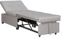 vidaXL Schlafsofa Ausziehbar Grau 194 x 50 x 82 cm Stoff