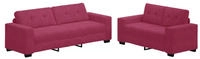 vidaXL Sofa 2 pcs Weinrot 221 x 80 x 80 cm Stoff
