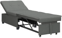 vidaXL Schlafsofa Ausziehbar Dunkelgrau 194 x 50 x 82 cm Stoff