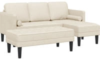 vidaXL Sofa Set mit Kissen 2 pcs Leinen Polyester