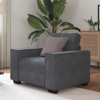 vidaXL Sessel Dunkelgrau 60 cm Samt