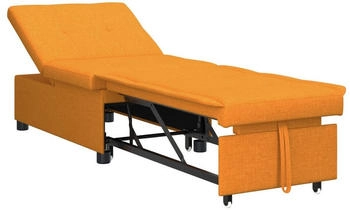 vidaXL 3-in-1 Sofa-Bett ausziehbares Design in dunkelgelbem Stoff