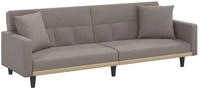 vidaXL Schlafsofa mit Kissen Taupe Stoff