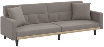 vidaXL Schlafsofa mit Kissen Taupe Stoff