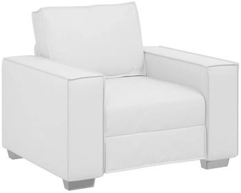 vidaXL Sessel Weiß 59 cm Kunstleder
