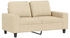 vidaXL 3-tlg. Sofagarnitur Creme Stoff
