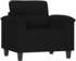 vidaXL Sessel Schwarz 60 cm Mikrofasergewebe