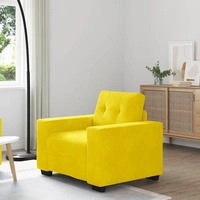 vidaXL Sessel Gelb 100x78x80 cm Samt