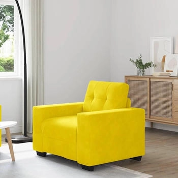 vidaXL Sessel Gelb 60 cm Samt