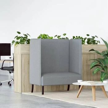 vidaXL Hochlehner Sofa Hellgrau 109x56x121 cm Stoff