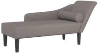 vidaXL Chaiselongue mit Kissen Taupe Stoff