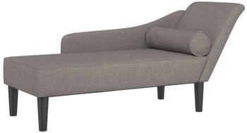 vidaXL Chaiselongue mit Kissen taupe