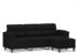 vidaXL 3-Sitzer-Sofa mit Hocker Schwarz 180 cm Mikrofasergewebe (3201234)