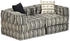 vidaXL 4-Sitzer Modularer Pouf Patchwork Stoff (244981)