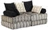 vidaXL 4-Sitzer Modularer Pouf Patchwork Stoff (244981)
