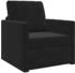 vidaXL Boden-Sofa-Bett 2-in-1 Schwarz 74x77x81 cm Samt (4106614)