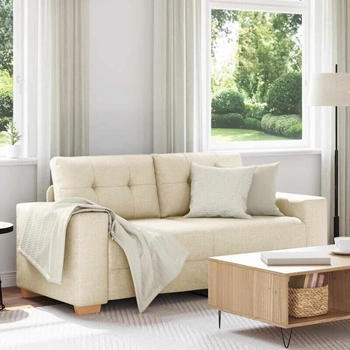 vidaXL Loveseat-Sofa Leinen 140 cm (4105087)