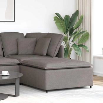 vidaXL Modulares Sofa Fu&szlig;hocker-Modul Taupe 100x100x48 cm (4104482)