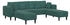 vidaXL Samt Sofa mit Kissen mit Kissen 3 pcs Dunkelgrün 208 cm Samt (3335174)
