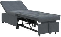 vidaXL Schlafsofa Dunkelgrau 194 x 67 x 82 cm Samt