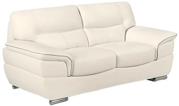 Kauf-Unique Ledersofa 2-Sitzer - Elfenbein - THIBAULT