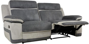Kauf-Unique Relaxsofa 3-Sitzer - Microfaser - Anthrazit & Hellgrau - TALCA