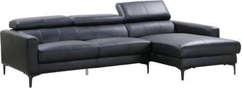 Kauf-Unique Ecksofa - Büffelleder - Ecke Rechts - Schwarz - FLORENCE