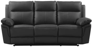 Kauf-Unique Relaxsofa 3-Sitzer - Büffelleder - Schwarz - PAKITA