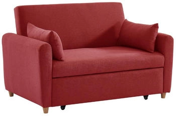 Kauf-Unique Schlafsofa 2-Sitzer - Stoff - Rot - AYLA