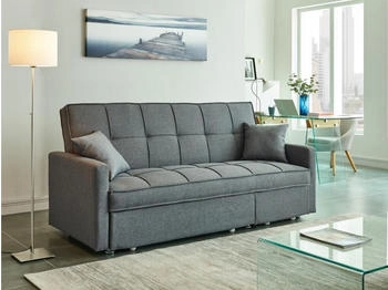Kauf-Unique Schlafsofa 3-Sitzer - Stoff - Grau - CANETTI