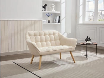 Kauf-Unique Sofa 2-Sitzer - Stoff - Beige - CASERTA