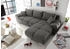 ED EXCITING DESIGN Anton Ecksofa mit Schlaffunktion, Stoffbezug Stone (64-637-10X)
