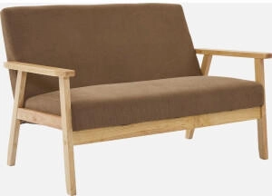 sweeek 2-Sitzer-Banksofa Taupe (ISKACLS2CRVVTP)