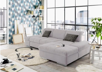 set one by Musterring Ecksofa SO4100 V B284cm H80cm T190cm (36555237-0) silber