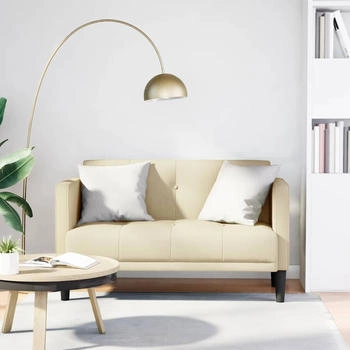 vidaXL 2-seater fabric sofa (111 cm) cream