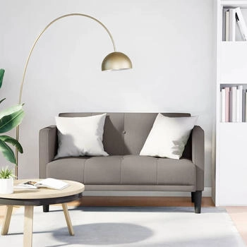 vidaXL 2-seater fabric sofa (111 cm) taupe