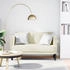 vidaXL 2-seater velvet sofa (111 cm) cream