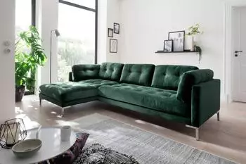Trends By Hg Ecksofa Landau L-Form B275cm H75cm T158cm (23473616-0) grün