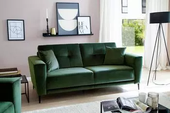Trends By Hg 3-Sitzer Barcelona, B196cm H86cm T89cm (82094433-0) dunkelgrün