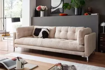 Trends By Hg 3-Sitzer Landau B228cm H75cm T92cm (44138957-0) cream