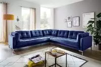 Trends by HG Wohnlandschaft "Landau U-Form" in Cord-Stoff mit Metallfu&szlig;