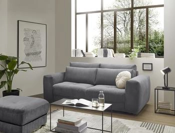 ED EXCITING DESIGN 2-Sitzer Barura B214cm H90cm T112cm (40614442-0) dunkelgrau